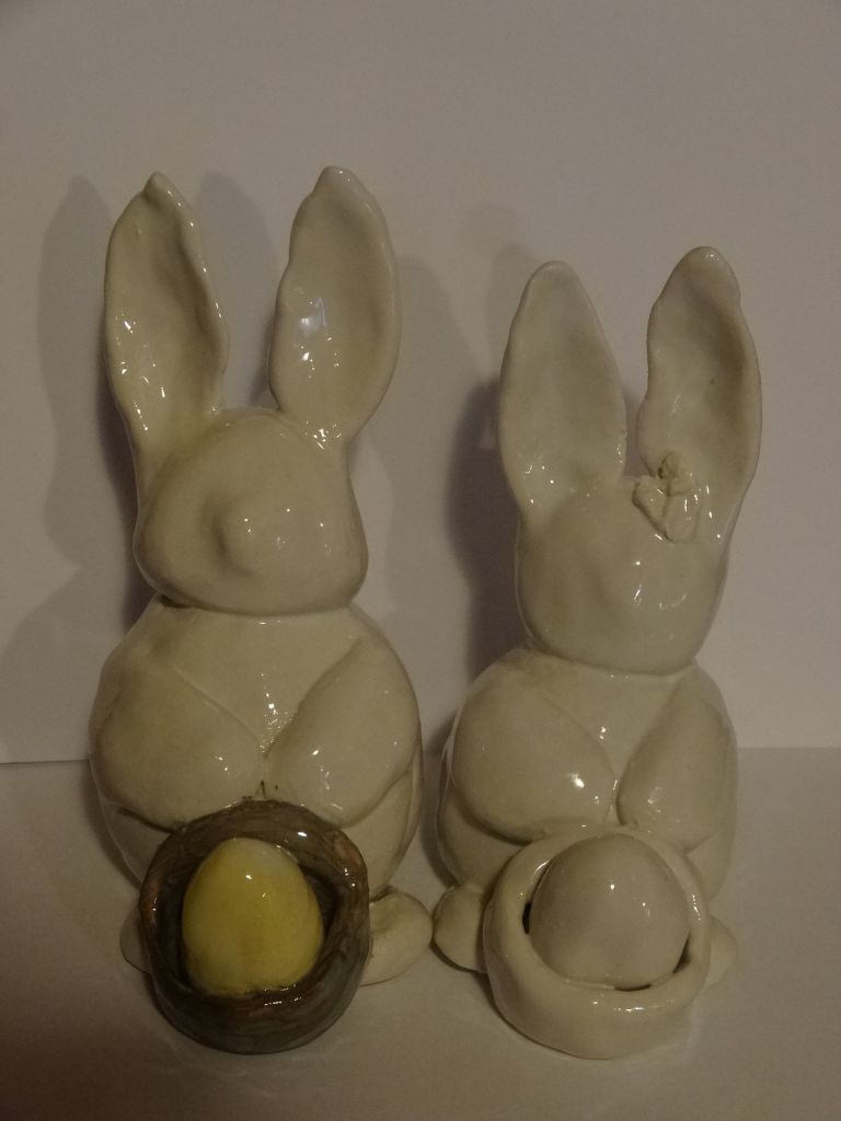 ceramic easter bunnies