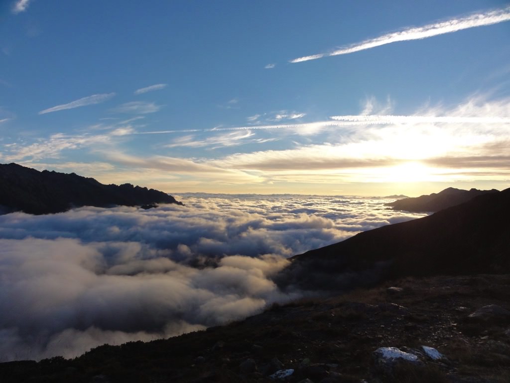 Sea of clouds from the Pinet hut - Pica d'estats